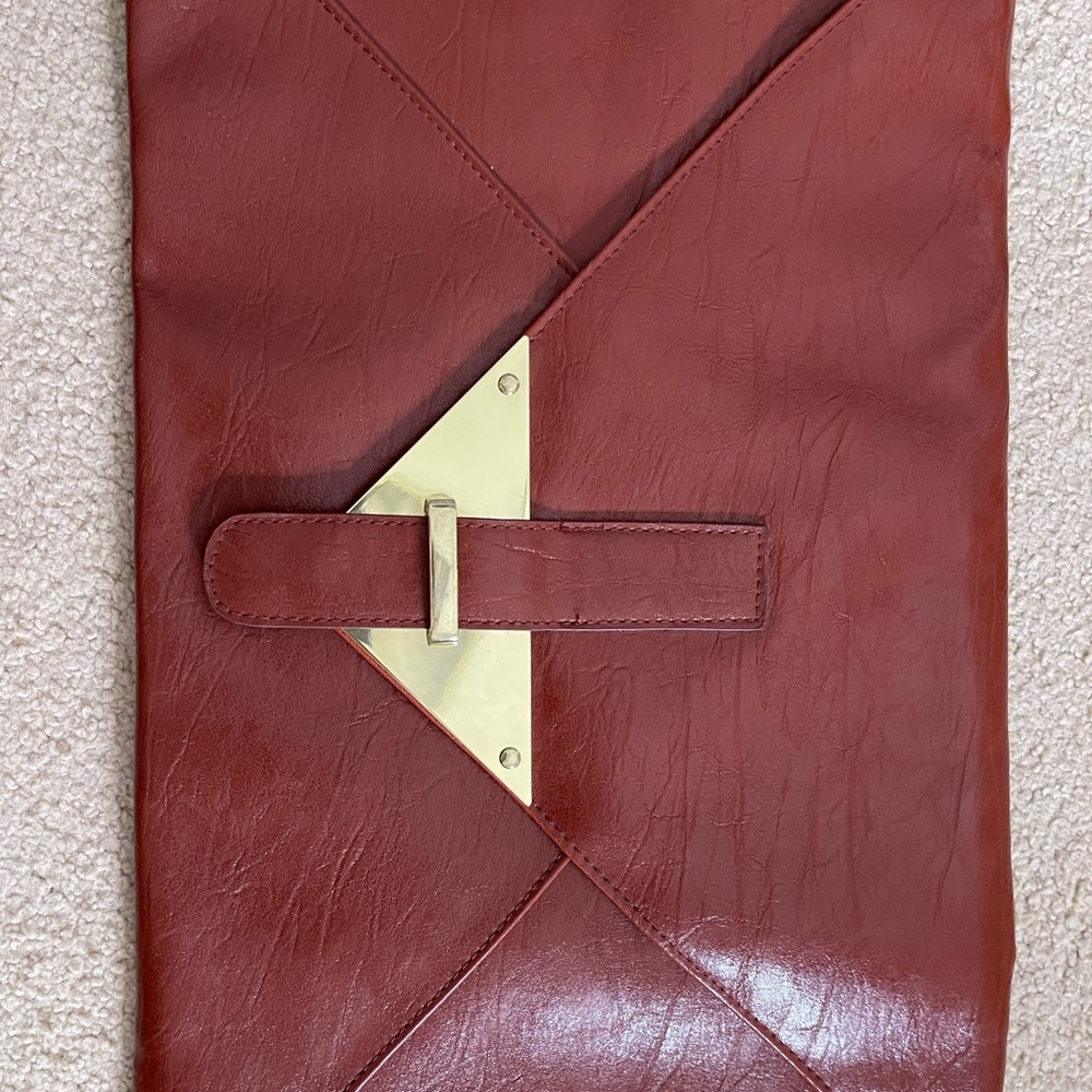 Beautiful Redish Brown Envelope Clutch- Large